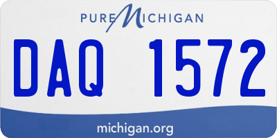 MI license plate DAQ1572