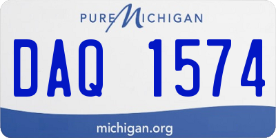 MI license plate DAQ1574