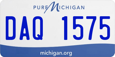MI license plate DAQ1575