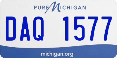 MI license plate DAQ1577