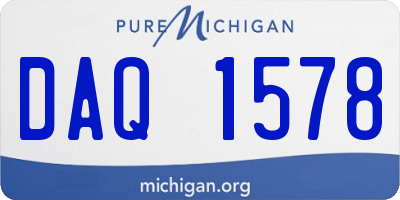 MI license plate DAQ1578