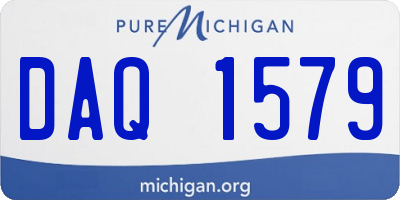 MI license plate DAQ1579