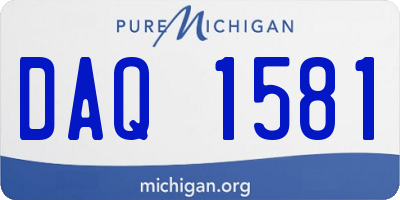 MI license plate DAQ1581