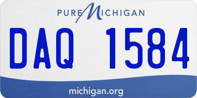 MI license plate DAQ1584
