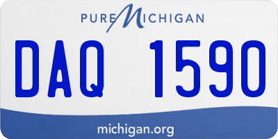 MI license plate DAQ1590