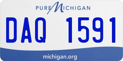 MI license plate DAQ1591