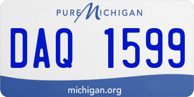 MI license plate DAQ1599
