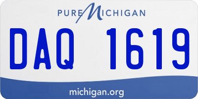 MI license plate DAQ1619