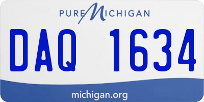 MI license plate DAQ1634