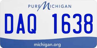 MI license plate DAQ1638