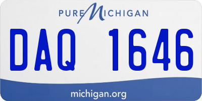 MI license plate DAQ1646