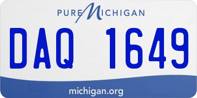 MI license plate DAQ1649