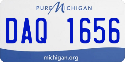 MI license plate DAQ1656