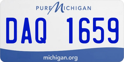 MI license plate DAQ1659