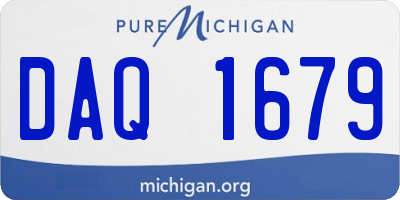 MI license plate DAQ1679