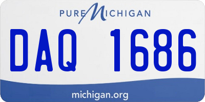 MI license plate DAQ1686