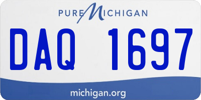 MI license plate DAQ1697