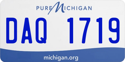MI license plate DAQ1719