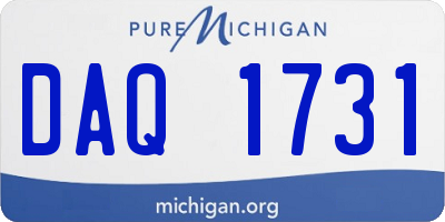 MI license plate DAQ1731