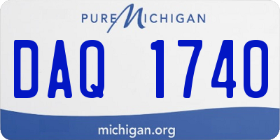 MI license plate DAQ1740