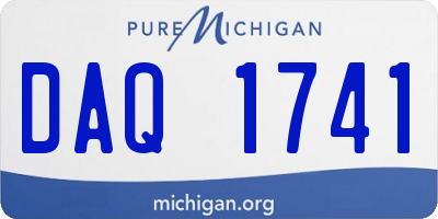 MI license plate DAQ1741