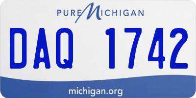 MI license plate DAQ1742