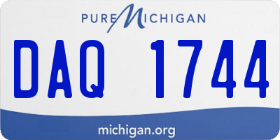 MI license plate DAQ1744