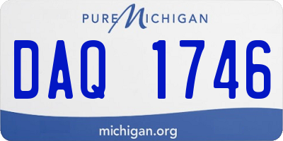 MI license plate DAQ1746
