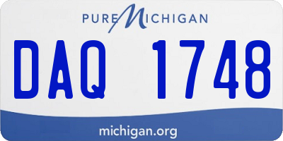 MI license plate DAQ1748