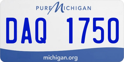 MI license plate DAQ1750