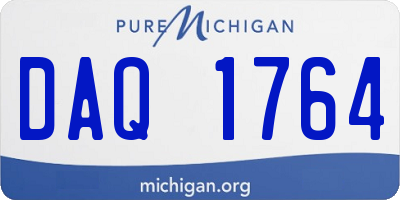 MI license plate DAQ1764