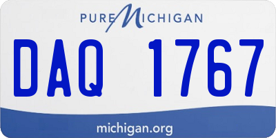 MI license plate DAQ1767