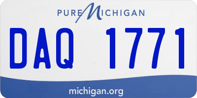 MI license plate DAQ1771