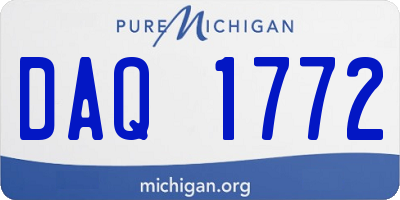 MI license plate DAQ1772