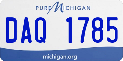 MI license plate DAQ1785