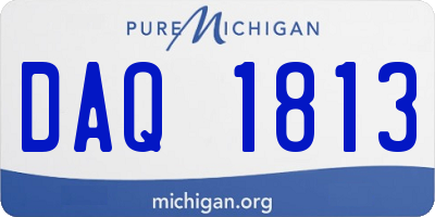 MI license plate DAQ1813