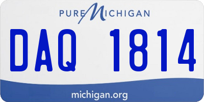 MI license plate DAQ1814