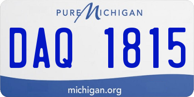 MI license plate DAQ1815