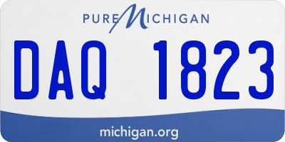 MI license plate DAQ1823