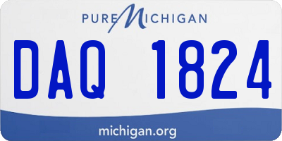 MI license plate DAQ1824