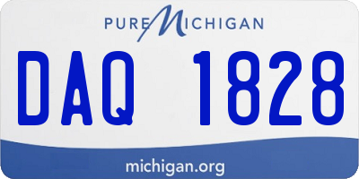 MI license plate DAQ1828