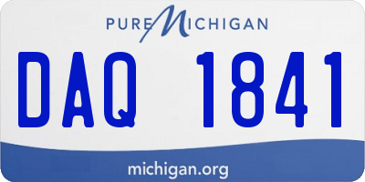 MI license plate DAQ1841