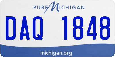 MI license plate DAQ1848