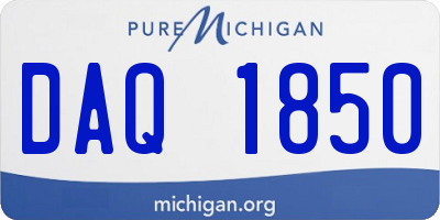 MI license plate DAQ1850
