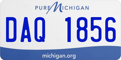 MI license plate DAQ1856