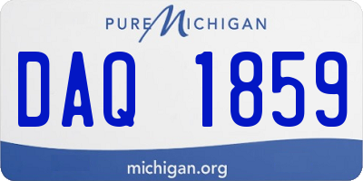MI license plate DAQ1859