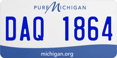 MI license plate DAQ1864