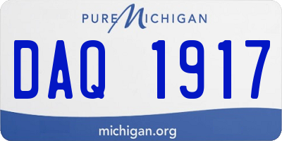 MI license plate DAQ1917