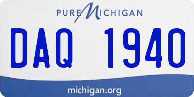 MI license plate DAQ1940