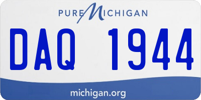 MI license plate DAQ1944